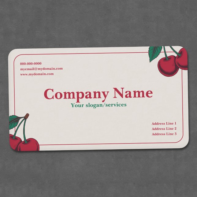 Moderne Kirsche Visitenkarte (Modern Cherry Business Card)