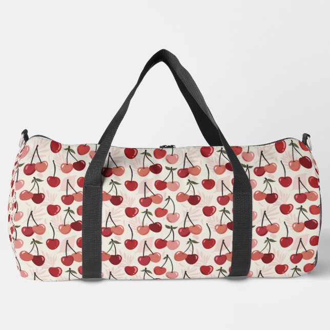 Moderne Kirschmuster Duffle Bag (Vorderseite)