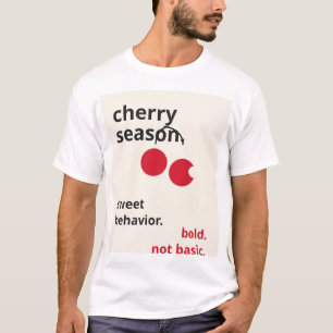 Moderne Kirschsaison-Zitat - Fette rote & cremefar T-Shirt