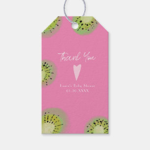 Moderne Kiwi Frucht Aquarell Danke Geschenkanhänger