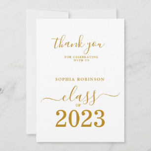 Moderne Klasse 2023 Abschluss Dankeschön Karte