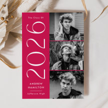 Moderne Klasse 2023 Magenta 3 Foto Abschluss