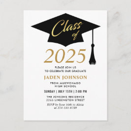 Moderne Klasse 2025 Einladung zur Graduiertengrupp Postkarte