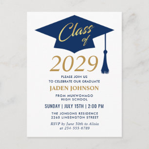Moderne Klasse 2025 Einladung zur Graduiertengrupp Postkarte