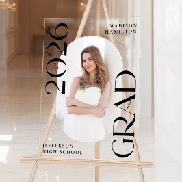 Moderne Klasse 2025 Foto Abschluss Willkommen Acrylschild