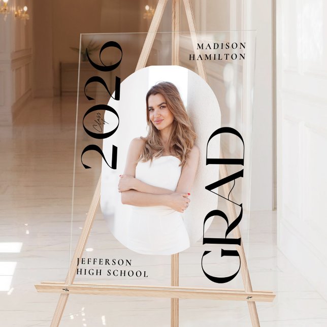 Moderne Klasse 2025 Foto Abschluss Willkommen Acrylschild (Von Creator hochgeladen)