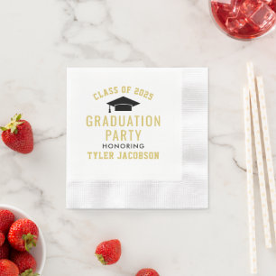 Moderne Klasse der Gold Custom Graduation Party 20 Serviette