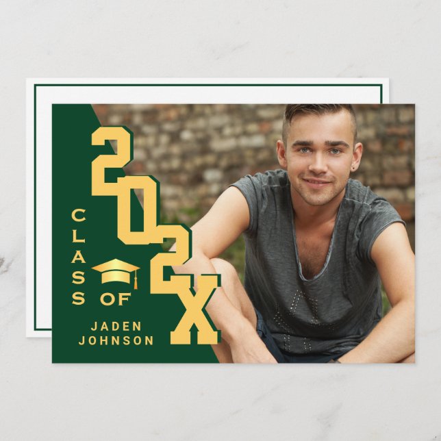 Moderne Klasse der Grad FOTO Graduation Party 2023 Einladung (Vorne/Hinten)