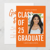 Moderne Klasse mit 25 Orangen-Graduationspartei