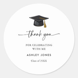 Moderne Klasse von 2025 Vielen Dank für Abschluss Runder Aufkleber