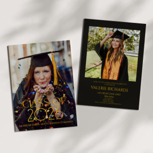 Moderne Klassengjahr-Benutzerdefinierte-Foto-Absch Einladung