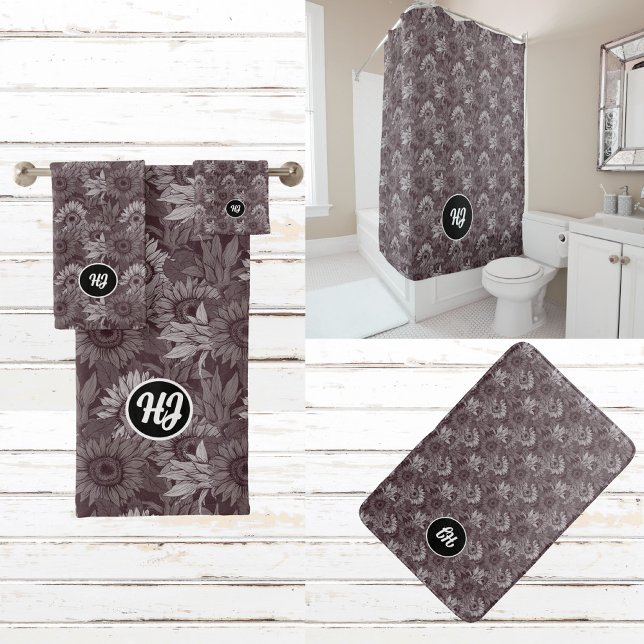 MODERNE KLASSENKLASSE MIT MONOGRAMM SCHWARZE UND W BADEMATTE (Von Creator hochgeladen)
