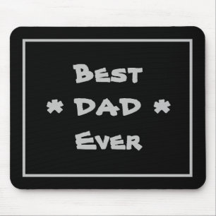 Moderne Klassik 'Best Vater Ever' Einfach Schwarz  Mousepad