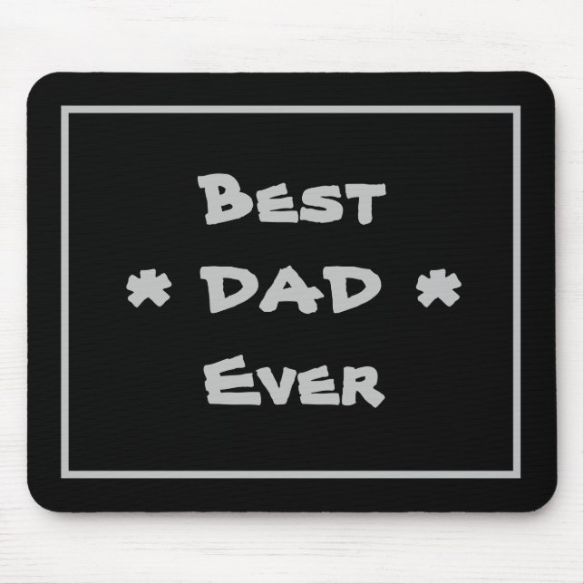 Moderne Klassik 'Best Vater Ever' Einfach Schwarz  Mousepad (Vorne)