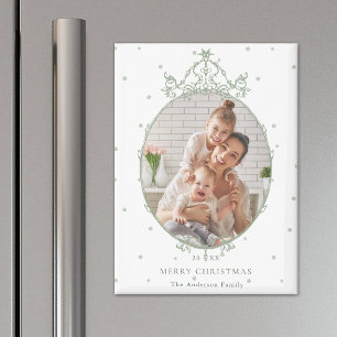 Moderne Klassik Frame Frohe Weihnachten Foto Urlau Magnet