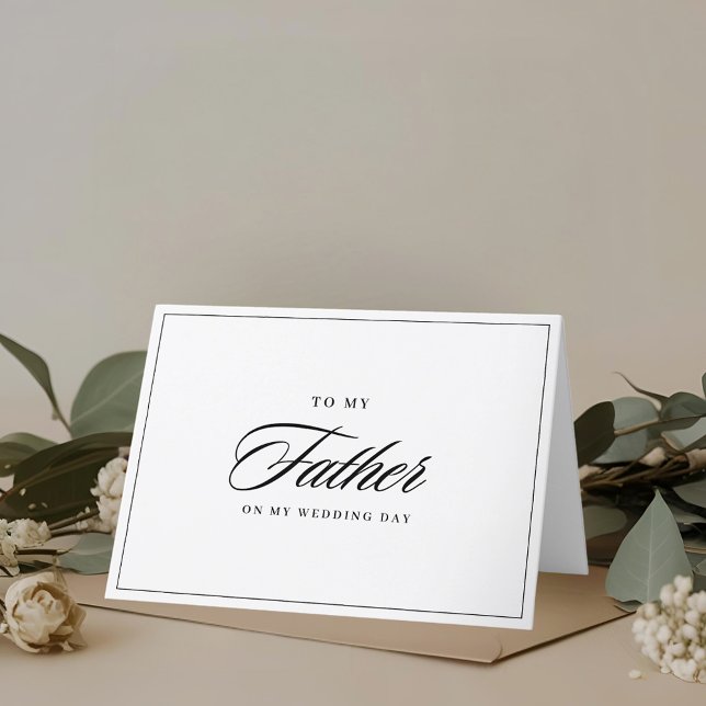 Moderne Klassik für meinen Vater am Hochzeitstag Dankeskarte (Von Creator hochgeladen)