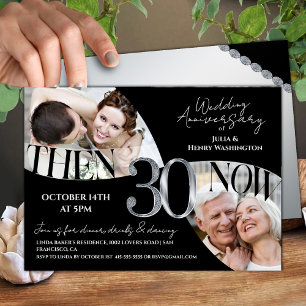 Moderne Klassiker zum 30. Hochzeitstag Einladung