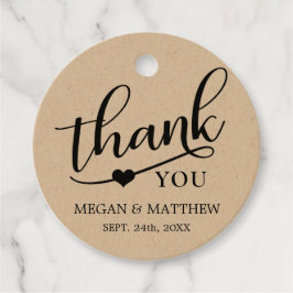 Moderne klassische Black & Kraft Hochzeit Vielen D Geschenkanhänger