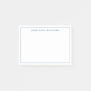 Moderne, klassische, blaue, formale, dünne Grenzli Post-it Klebezettel