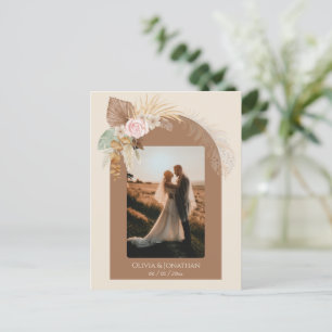 Moderne klassische Boho Rustikale Beige Braun Hoch Postkarte