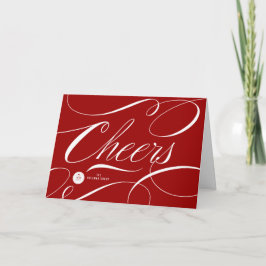 Moderne Klassische Cheers Calligraphy Elegante Bus Feiertagskarte