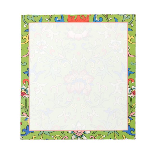 Moderne Klassische Chinoiserie Notizblock (Vorderseite)