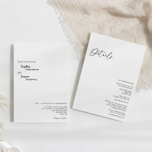 Moderne klassische Details in einer Hochzeit Einladung