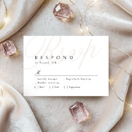 Moderne klassische Elegance Calligraphy Wedding RS RSVP Karte
