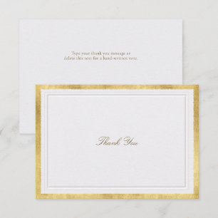 Moderne klassische elegante Goldperlen-Hochzeit Dankeskarte