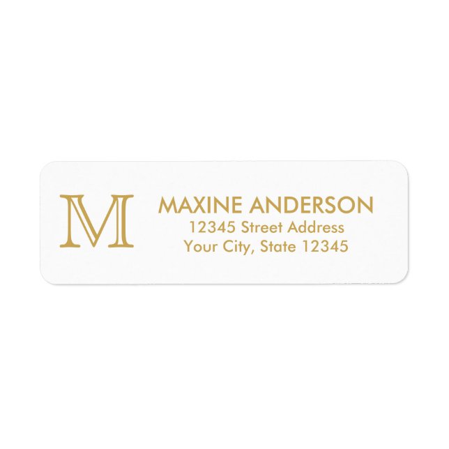Moderne klassische Elegante Imitate Gold Monogram (Vorne)