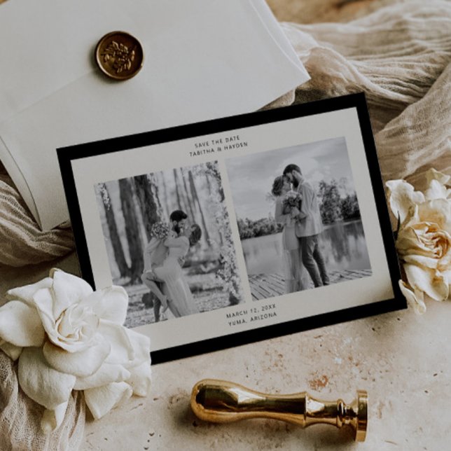 Moderne klassische Foto-Frame-Save the Date-Karte Save The Date (Von Creator hochgeladen)