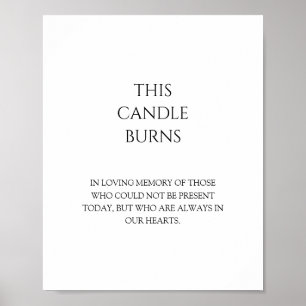 Moderne klassische Hochzeit dieses Candle Burns Po Poster