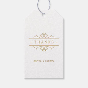 Moderne klassische Hochzeit im klassischen Stil, d Geschenkanhänger