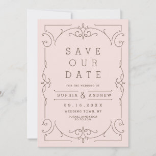 Moderne klassische Hochzeit retten das Datum Save The Date