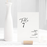Moderne klassische Hochzeitkarte für die Tischnumm Tischnummer<br><div class="desc">Diese moderne klassische Hochzeitskarte eignet sich hervorragend für Ihre moderne Hochzeit. Dieses Design zeichnet sich durch eine schwarze, einfache Kalligraphie aus Set auf einem neutralen, hellweißen Hintergrund aus, um Ihre klassische Hochzeit oder minimalistische Hochzeit im Frühling, Sommer, Herbst oder Winter. Gerne stehen wir Ihnen für Fragen zu diesem Design zur...</div>
