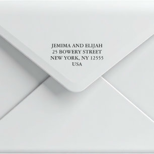 Moderne klassische Hochzeitsrücksendeadresse Gummistempel