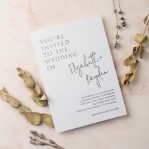 Moderne klassische Kalligrafie-Hochzeit