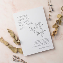 Moderne klassische Kalligrafie-Hochzeit Einladung