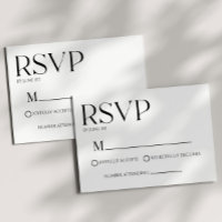 Moderne klassische Minimal einfache Hochzeitskarte