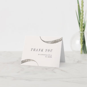 Moderne klassische minimalistische goldene Glitter Dankeskarte