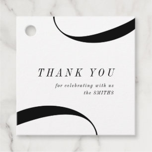 Moderne klassische minimalistische schwarze und we geschenkanhänger