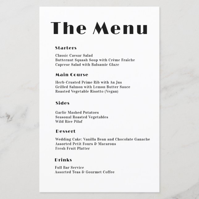 Moderne klassische Minimalistische Typografie (Vorderseite)