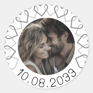 Moderne klassische Minimalistische Typografie Runder Aufkleber