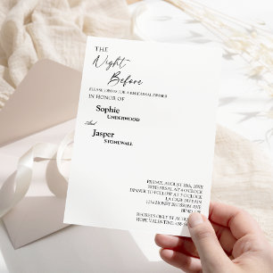 Moderne klassische Nacht vor Probe Abendessen Einladung