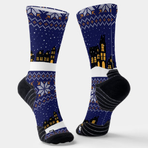 Moderne klassische Ornament Weihnachtsbaumschiff Socken
