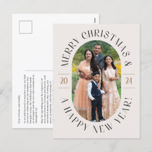 Moderne klassische Oval Foto Weihnachten Postkarte