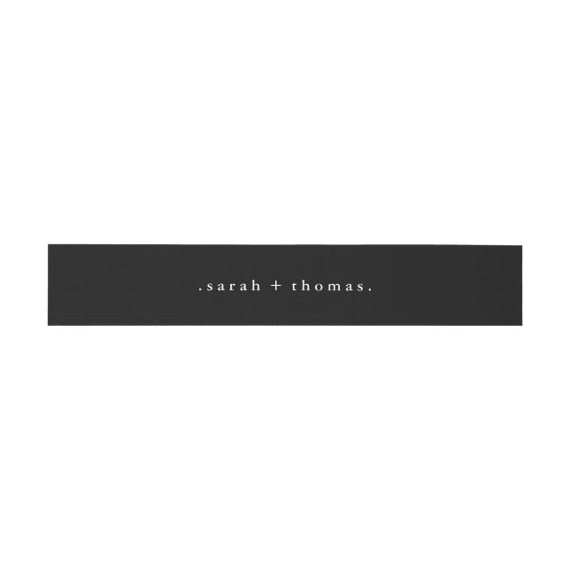 Moderne klassische Personalisierte Hochzeitseinlad Einladungsbanderole (Flach)