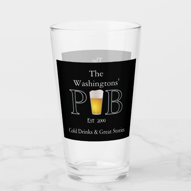Moderne klassische Pub Beer Drink Brille Glas (Vorderseite)