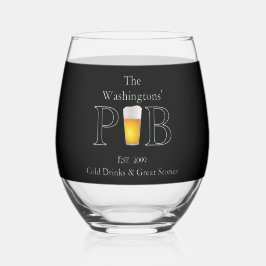Moderne klassische Pub Drink Brille Edelwein Weinglas Ohne Stiel