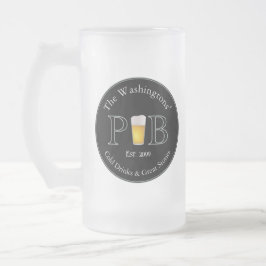 Moderne klassische Pub Drinking Brillen Mattglas Bierglas